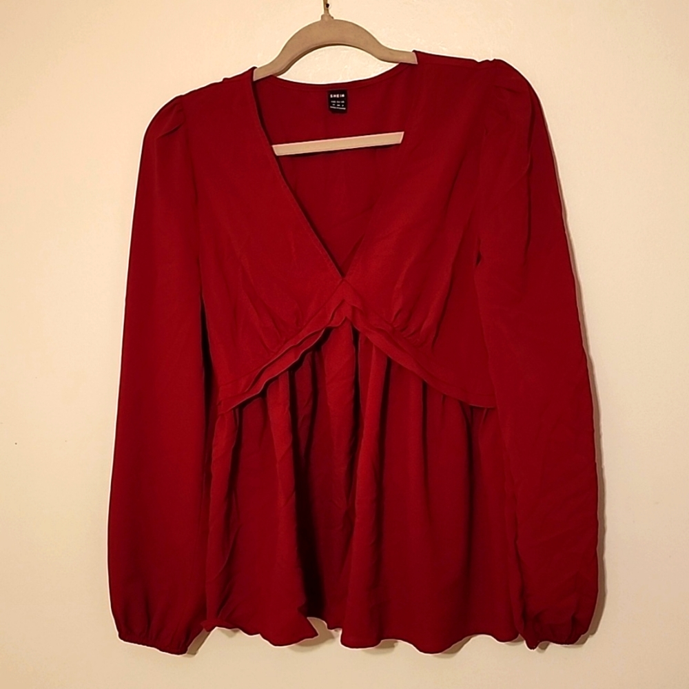 Red blouse